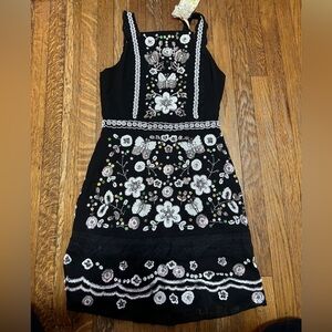 Chelsea & Violet Black Floral Mini Dress